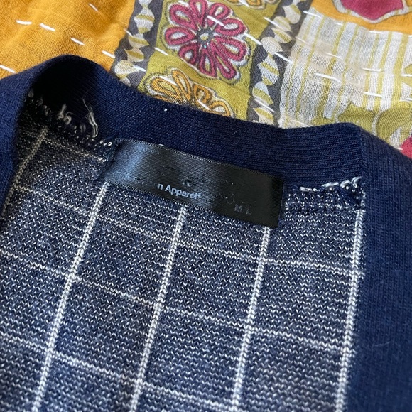 American Apparel blue and white sweater vest. Men’s size M/L - Picture 6 of 6